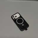 for iPhone 17 Pro Leather Case with Glitter Sparkly Shiny Stand | Fits for MagSafe (Black, iPhone 17 Pro)