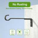 saffruff 14 Inch 2 Pack Heavy Duty Outdoor Plant Hangers for Hanging Baskets, Iron Plant Brackets Outside, Metal Plant Wall Hooks for Lantern, Bird Feeder