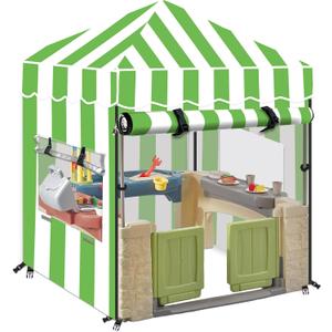 Kids Outdoor Playhouse Cover, Outdoor Playset Cover (Green) 60" H x 48" W x 48" D