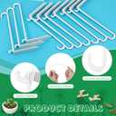 Yinkin 12 Pcs Patio Hook Flat 3 x 8 Inch String Light Hangers Plastic White Aluminum Hooks Wind Chimes Hanging for Solid Insulated Roof Patio Covers String Lighting and Lightweight Decoration