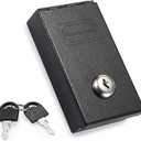 Metal Box for Gambler, Casino Cash Box with Money Slot and 2 Keys, Portable Winners Bank Pocket Sized Gambling Lock Box, Mini Safe Box for Cash Money Saving Go Home Gamblers Gifts, Black