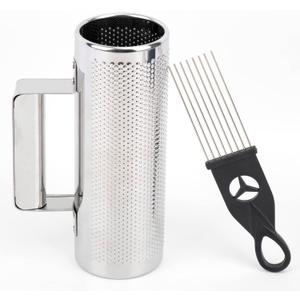 Metal Guiro Stainless Steel Hand Percussion Musical Instruments with Scraper 8" 3"