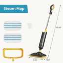 Simple Deluxe Steam Mop for Floor Cleaning, Lightweight Floor Steamer Cleaner Mop - Ideal for Hardwood/Tile/Laminate Floors Carpet, 2 Washable Pad, White and Gray