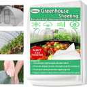 8FTx26FT Greenhouse Plastic Sheeting, 6 Mil Thick Clear Polyethylene Film, Waterproof Wind Frost Dust UV Resistant Green House Plastic Covering for Outdoor Plant, Garden, (8ft x 26ft)