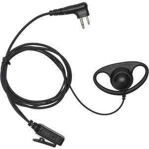 PR400 Earpiece Compatible with Motorola Radio CLS1410 CLS1110 CP200 GP300 GP2000 Walkie Talkie with PTT Mic 2 Pin Headset Single-Wire Surveillance Kit (D-Shaped)