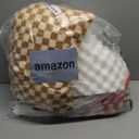 Hollypet Cat Bed Fluffy Plush Mutifuctional Double-Layer Soft Pet Couch Orthopedic Sofa Nest Beds for Small Cats and Dogs, Brown and Light Yellow (21x15x8 inch)