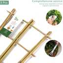 Natural Bamboo Plant Trellis, 2FT Garden Ladder Trellis, Plant Trellis for Climbing Plants, Vegetables, Pots, Outdoor & Indoor Use (3 Pack)