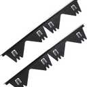 Stainless Steel Stove Gap Covers - Stove Gap Filler, Easy retractable Length 13.8" to 27.5", Width 0.79", Heat Resistant Guard Between Stove Top & Counter, 2Pck (Black)