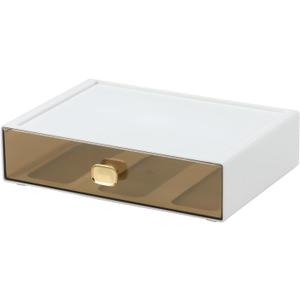 Spacious Desktop Storage Box, 1 Large Storage Drawer, Stackable Office Desk Drawer Organizer and Accessories, Printer Paper Organizer, White Plastic Drawers for Workspace & Home