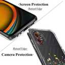 Unov Case Compatible with Galaxy XCover7 Pro 5G Clear with Design Soft TPU Shock Absorption Slim Embossed Pattern Protective Back Cover 6.6 inch (Flower Bouquet)