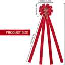 SY Super Bang Velvet Christmas Tree Topper, Red/Gold 48x12 Inch Christmas Bow Tree Topper for Xmas Tree Decorations, for Xmas Ornaments Holiday Home Indoor/Outdoor Wedding Thanksgiving Decor.