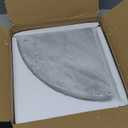 2 pcs Marble Shower Corner Shelf for Bathroom, 9inch x 9inch Natural Marble Corner Shelves for Bath Wall Mounted Both Side Polished