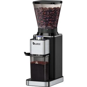 Conical Burr Coffee Grinder, Anti-static Electric Coffee Bean Grinder for Home Use, 48 Adjustable Grind Settings for 2-12 Cups (Black)