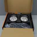 Auxbeam P4 Series Flood Beam LED Pods 4 Inch 90W Round Offroad Fog Lights Driving Flood Light Bar Bumper A-Pillar Hood Mount for Trucks ATV UTV Motorcycle Jeep