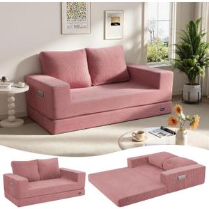COMAX Futon Sofa Bed, Convertible Sofa Bed, Folding Boneless Couches, 59 Inch
