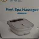 Alljoy Collapsible Foot Spa with Massager and Heat, Foot Bubble Bath Tub with 6 Massage Rollers, Foot Soak Tub with Heater