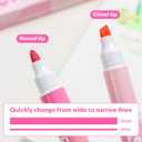 2 x Pastel Highlighters and Highlighter Set for School - 8 Assorted Colors, Dual Tip 4-Pack with No-Bleed Quick Dry Ink, Chisel & Bullet Tips (Dopamine)