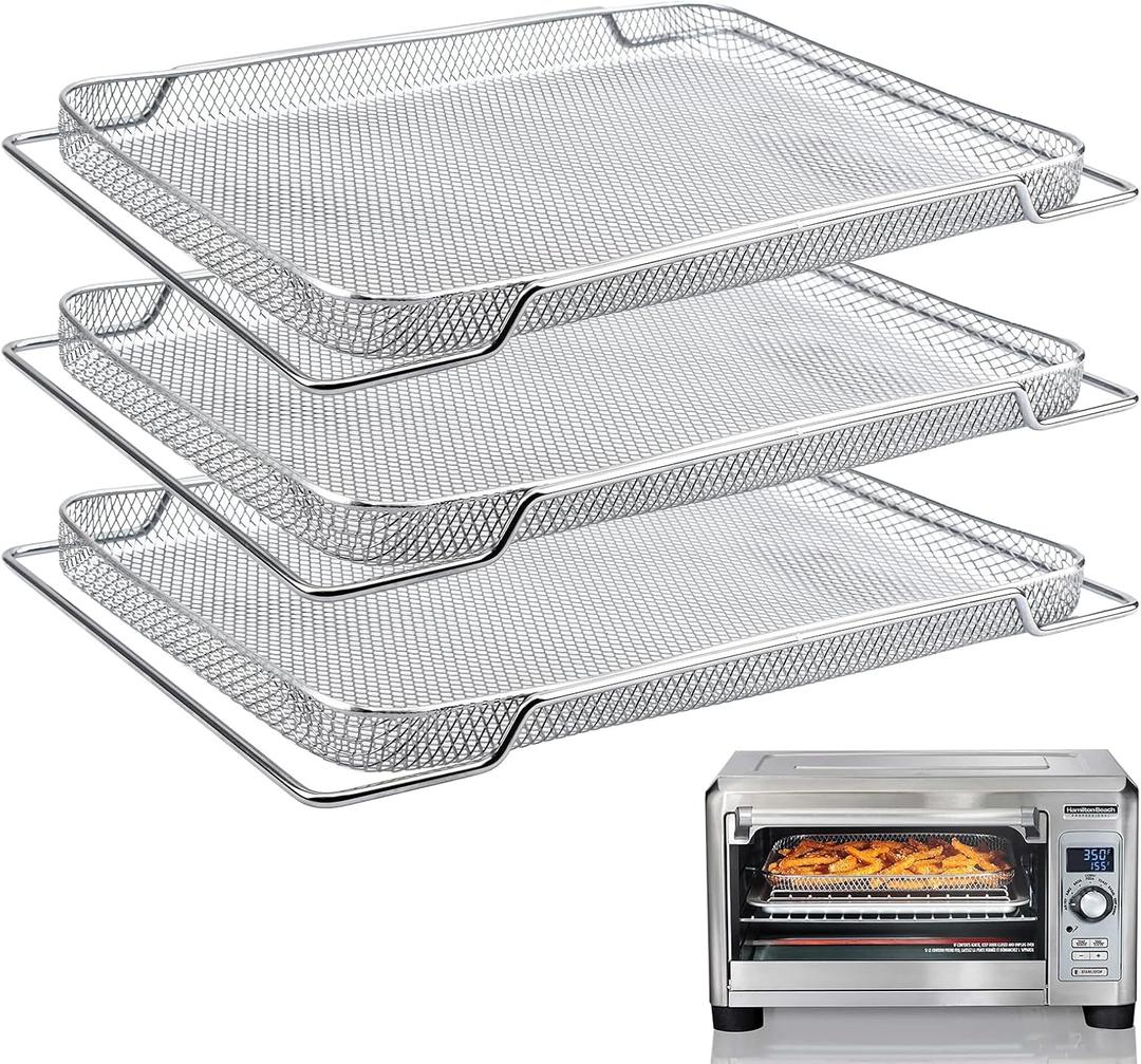 Breville Smart Oven Air Fryer Pro Mesh Basket, 3 Stainless Steel Baskets (16.5"11.8"1.2")