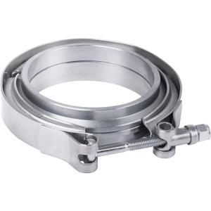 JDMSPEED New 3" V-Band Flange & Clamp Kit Stainless Steel Replacement For Turbo Exhaust Downpipes (1)