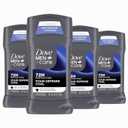 Dove Men+Care Deodorant Stick 4 Count Stain Defense Cool for Men, Anti-white Marks & Anti-yellow Stains with 72-hour Sweat and Odor Protection 2.7 oz