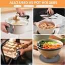 Silicone Trivet Mats 6 Pack Trivets for Hot Dishes Hot Pads for Kitchen, Trivets for Hot Pots and Pans,Heat-Resistant Non-Slip Dinner Plate Mat (Gray)