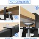 suptek Keyboard Tray Under Desk Pull Out with Adjustable 45 C Clamp for L Shaped Desk, Computer Keyboard & Mouse Tray, 25.6 (30 Including Clamps) x 11.8 inch, Black, DSF1R