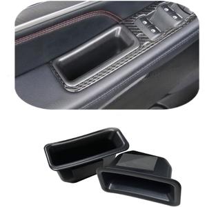 Vesul Front Row Door Side Storage Box Compatible with Ford Explorer 2016 2017 2018 2019 Armrest Phone Container Door Organizer Handle Pocket ABS Tray Insert Glove Pallet