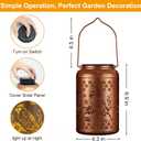 Cardinal Solar Lanterns Outdoor Waterproof Garden Decor, Christmas Cardinal Birthday Gifts for Women Mom Grandma,Hanging Metal Solar Lanterns LED Decoration(01-Red Bird)