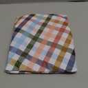 Round Vinyl Fitted Tablecloth with Flannel Backing Elastic Edge Design Table Cover Waterproof Oil-Proof PVC Table Cloth Stain-Resistant Best for 37"-44" Round (Color Checkered)