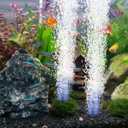 Ultra-Quiet Aquarium Air Pump & Bubbler, 5.5W Adjustable Aerator with Anti-Backflow Check Valves & Air Stones, for 20-150 Gallon Fish Tanks, Ensures Highly Oxygenated Water for Healthy Fish