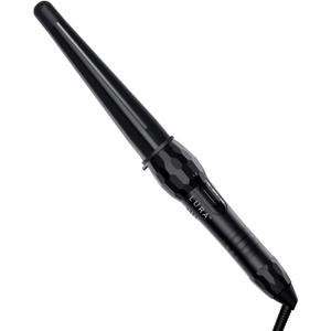 LURA Ceramic Tourmaline Coating Curling Wand, 3/ 4-1 1/ 4 Inch Barrel Hair Curler with 2 Heat Setting (320/ 410℉), Suitable for All Hair Types