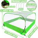 Pop-up Garden Mesh Plant Cover Outdoor Tent Garden Cover Mesh Bird and Pest Protection Guard for Raised Bed Protection Fruits Vegetables Seedlings and Herbs (1pcs 35.4x35.4x27.5in Without Bottom)