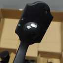 Amazon Basics Front Door Lock Set, Handleset with Tulip Knob, Level Door Handle, Exterior, Single Cylinder, Matte Black, 1-Pack