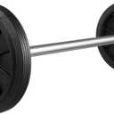 Trash Can Wheels Replacement - 2 Pack 7" x 1.2" Rubber Wheel with 18.8" Hollow Shaft, Wastebasket Pulley for Garbage Bin and Hand Trucks Dolly, Wheelbarrows