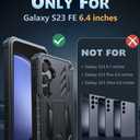 FNTCASE for Samsung Galaxy S23-FE Case: Military Grade Protective Hard Phone Case with Kickstand | Screen Protector | Shockproof TPU Full Protection Drop Proof Phone Cover for Galaxy S23 FE 5G Green