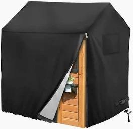 Outdoor Kids Playhouse Cover,600D Heavy Duty Waterproof Play House Covers,56" W x 56" D x 60" H,Suitable for All Around Playtime Patio with Canopy Playset -Black