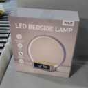 WILIT Bedside Lamp with Alarm Clock,Touch Lamp with Wireless Charger,Nightlight for Bedroom,Sunrise Wake-up Light,3-Grade Dimmable,Birthday Gifts for Her,Women,Men,Mom,Daughter,Girlfriend(Wood Grain)