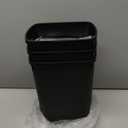 3 Pack Bathroom Small Can with Lid, 2.6 Gallon Slim Garbage Bin with Pop-Up Lid, 10L Plastic Wastebasket for Bedroom, Office, Kitchen, Toilet (Black)