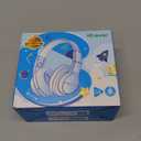 iClever BTH12 Kids Bluetooth Headphones,Colorful LED Lights,74/85dBA Safe Volume,85H Playtime,Bluetooth 5.2,Over Ear Headphones Built-in Mic for iPad/Tablet/Airplane,Blossom Pink