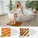 Teak Bath Mat, Teak Shower Mat, Non Slip Solid Wood Spa Mat