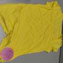 Oakgarden Girl's T-Shirts Summer Tops Teen Cap Sleeve Shirts Kids Scoop Neck Fitted Cute Casual Basic Tees (9-10 Years, Yellow)