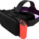 Orzly VR Headset Designed for Nintendo Switch & Switch OLED Console with Adjustable Lens for a Virtual Reality Gaming Experience and for Labo VR - Black - Gift Boxed Edition