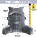 SLIGUY Reading Pillow-Bed Rest Pillow with Detachable Neck Roll & Support Arm for Sitting in Bed Couch or Floor-Backrest Reading Pillow Adult Back Pillow for Reading/Watching TV/Gaming,Dark Grey, Medium
