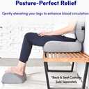 C CUSHION LAB Ergonomic Foot Rest for Under Desk - Patented Massage Ridge Design Memory Foam Foot Stool Pillow for Work, Home, Gaming, Computer, Office Chair - Footrest for Back and Hip Pain Relief