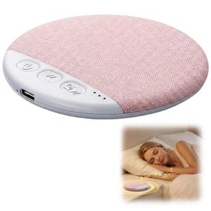 Sleep Pillow Speaker, Bluetooth Pillow Speaker for Sleeping, Mini Bone Conduction Bluetooth Sleep Aid with White Noise Timer, Flat and Ultra-Thin, Auto-Off Function for Deep Sleep (Pink)