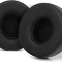 Replacement Ear Pads for Beats Solo 2/3 Wireless Headphones for A1796 / B0534, Beats Solo Replacement earpads with Noise Cancelling Foam, Soft Protein Leather (Black)
