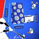 Zonon 30 Pack Baseball Goodie Gift Bags Party Treat Favor Blue Baseball Snack Paper Bags for Team Sports Theme Birthday Party Decor Game Celebration