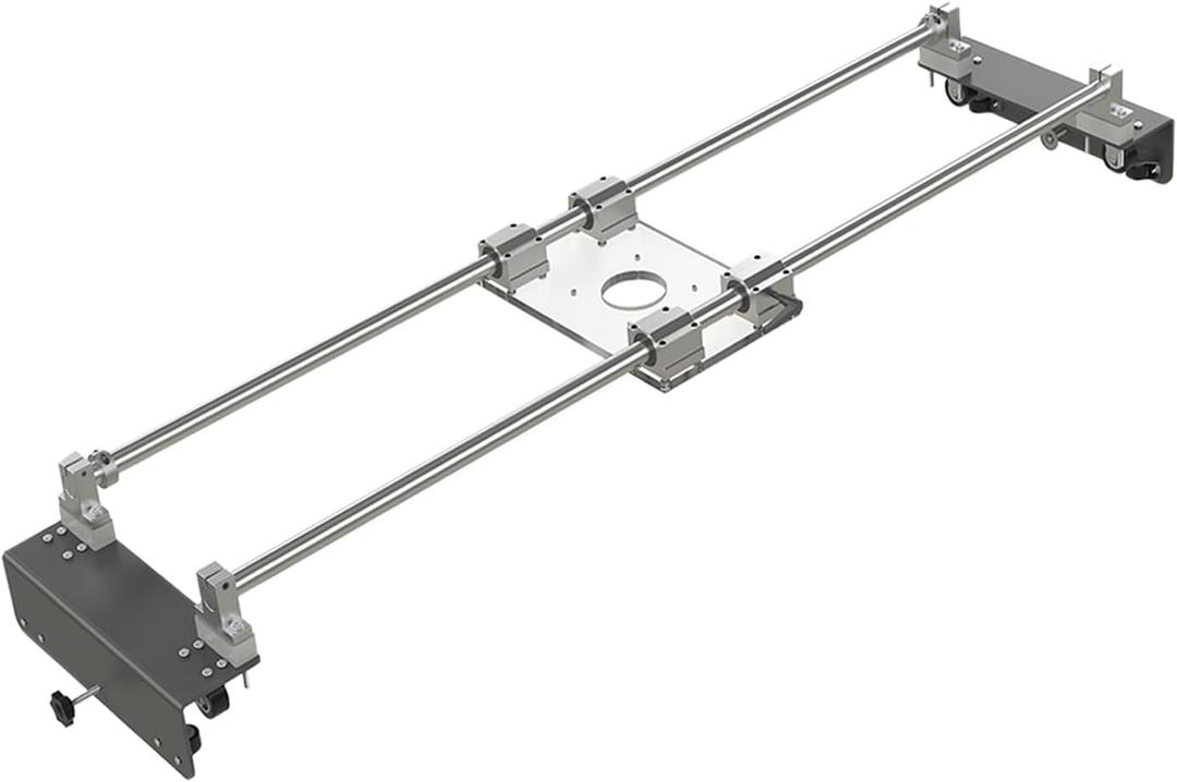 Router Sled, Slab Flattening Jig, DIY Woodworking Router Sled for Flattening Slabs with Height Adjustable (L-Carriages, Steel and Aluminum, 48 Inches)