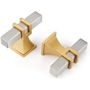 30 Pack Cabinet Knobs Brushed Nickel and Gold Dresser Drawer Knobs Silver and Gold Cabinet Knobs Kitchen Cabinet Hardware