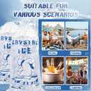 Honoson 100 Pcs 10 lb Plastic Ice Storage Bag with Cotton Drawstring Closure for BBQs, Camping, Food Stalls Refillable Clear Ice Pouch Bags for Freezer Takeaway(Polar Bear)